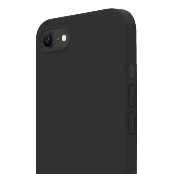 Etui do iPhone 16e silikonowe z mikrofibrą soft touch, czarne (6)