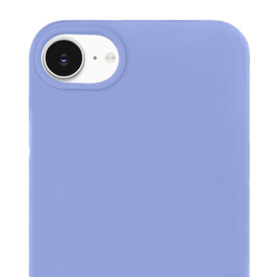 Etui do iPhone 16e silikonowe z mikrofibrą soft touch, fioletowy liliowy (3)