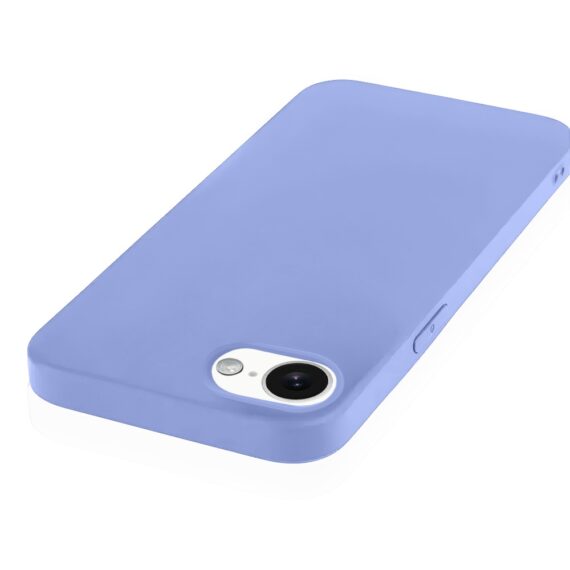 Etui do iPhone 16e silikonowe z mikrofibrą soft touch, fioletowy liliowy (4)