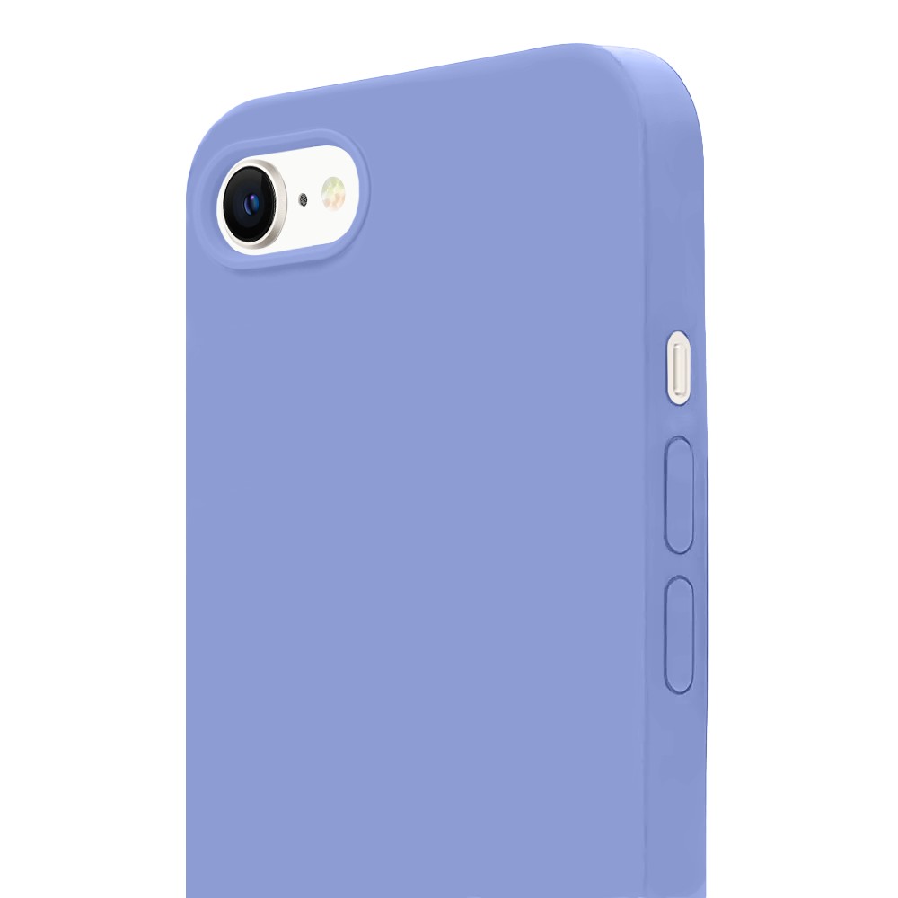 Etui do iPhone 16e silikonowe z mikrofibrą soft touch, fioletowy liliowy (6)