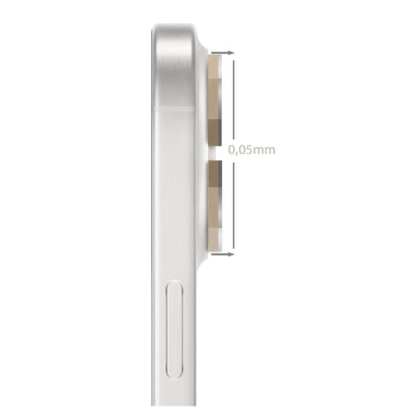 Metalowa osłona obiektywów szkło na aparat iPhone 16 Tytan-4_