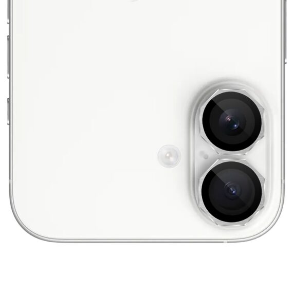 Metalowa osłona obiektywów szkło na aparat iPhone 16 srebrne-3_