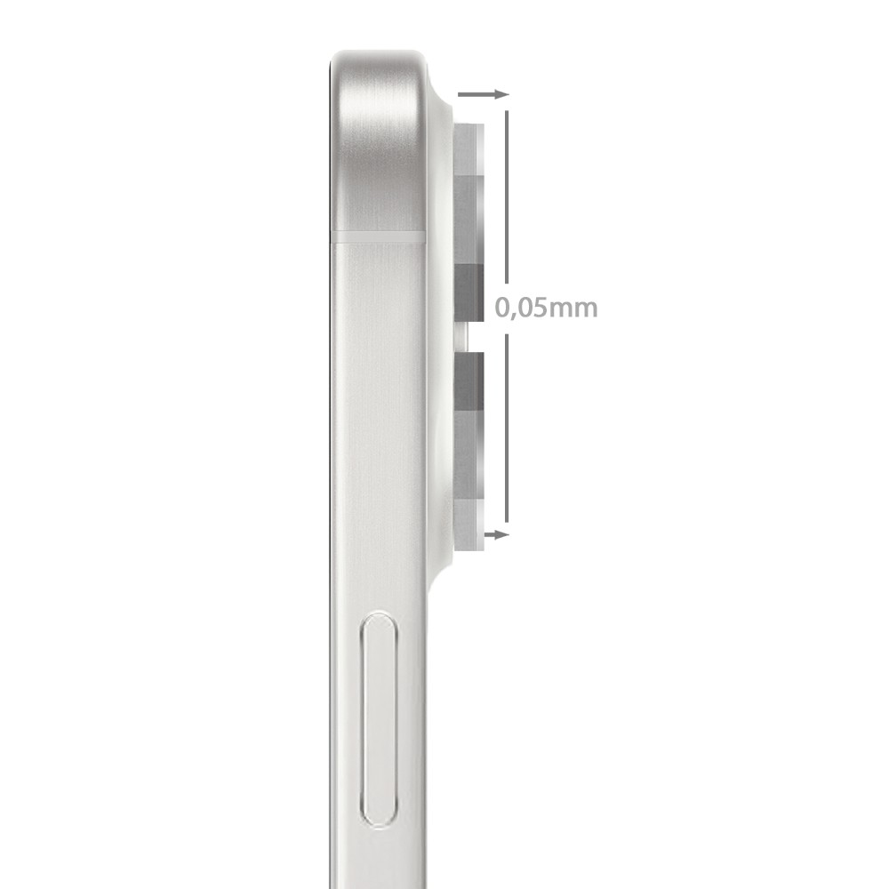 Metalowa osłona obiektywów szkło na aparat iPhone 16 srebrne-4_