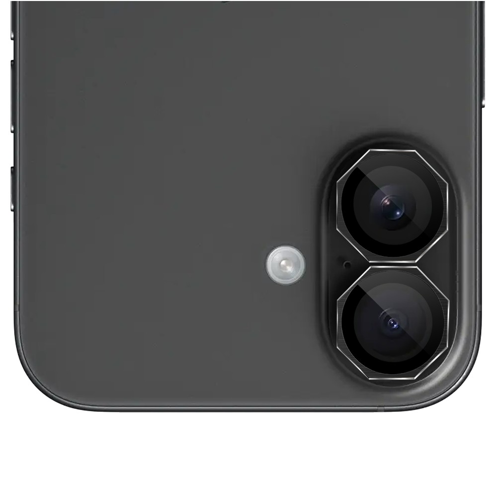 Metalowe osłony obiektywów do iPhone 16, HexArmor, czarne (2)