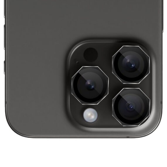 Metalowe osłony obiektywów do iPhone 16 Pro, HexArmor, czarne (2)