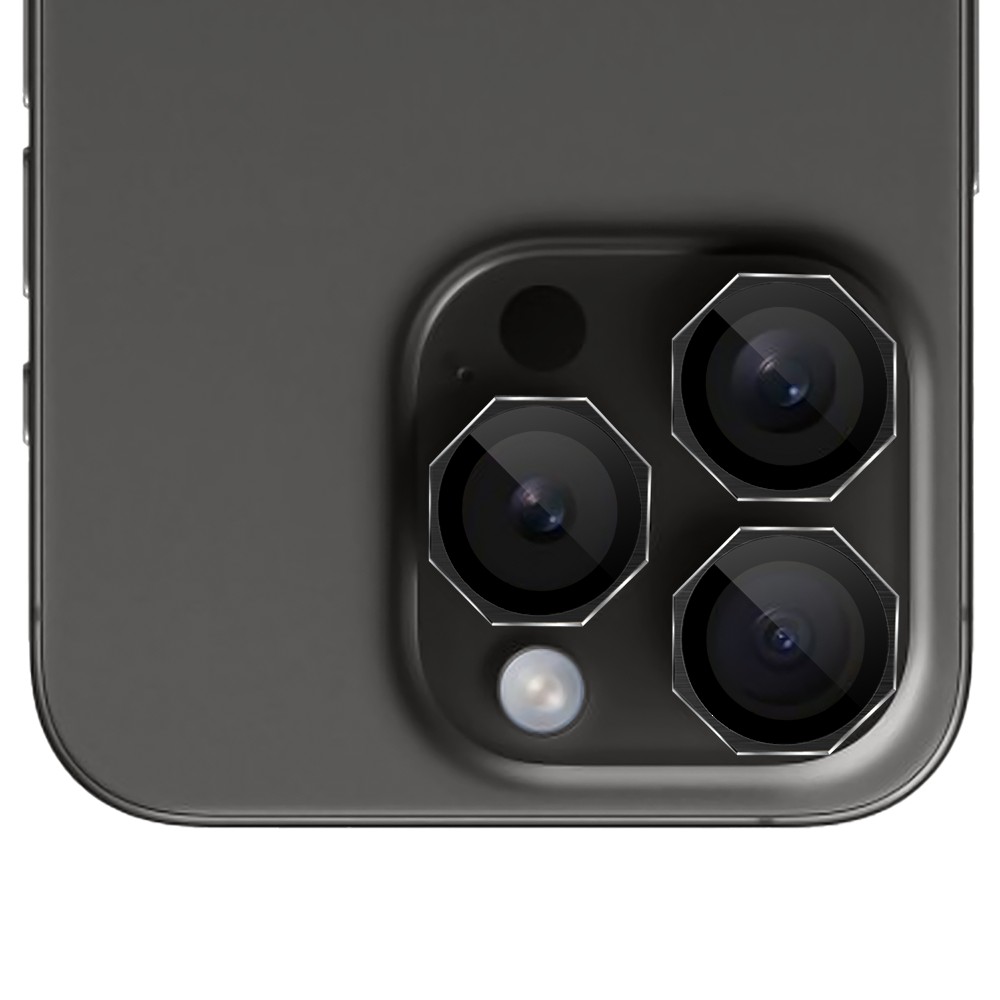 Metalowe osłony obiektywów do iPhone 16 Pro, HexArmor, czarne (2)