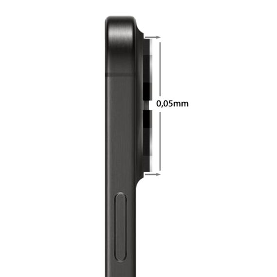 Metalowe osłony obiektywów do iPhone 16 Pro, HexArmor, czarne (4)