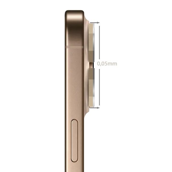 Metalowe osłony obiektywów do iPhone 16 Pro Max, HexArmor, złoteMetalowa osłona obiektywów szkło na aparat iPhone 16 Pro Tytan-4