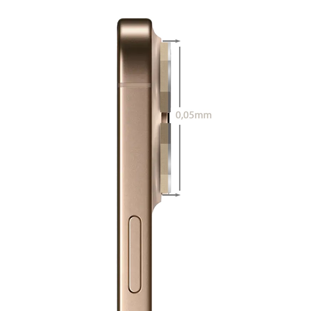 Metalowe osłony obiektywów do iPhone 16 Pro Max, HexArmor, złoteMetalowa osłona obiektywów szkło na aparat iPhone 16 Pro Tytan-4