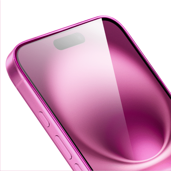 Szkło hartowane 9H do iPhone 16, twarde wzmocnione z metalizowaną złotą ramką (1)