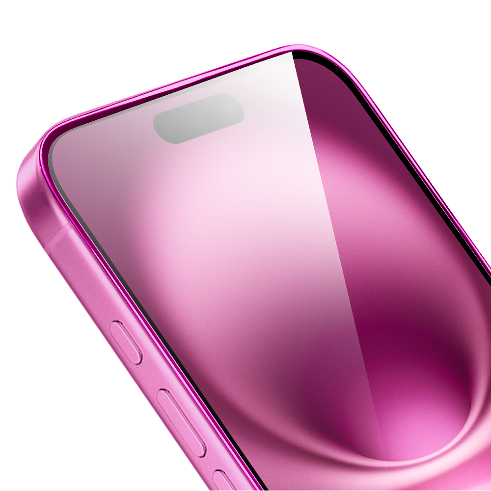 Szkło hartowane 9H do iPhone 16, twarde wzmocnione z metalizowaną złotą ramką (1)