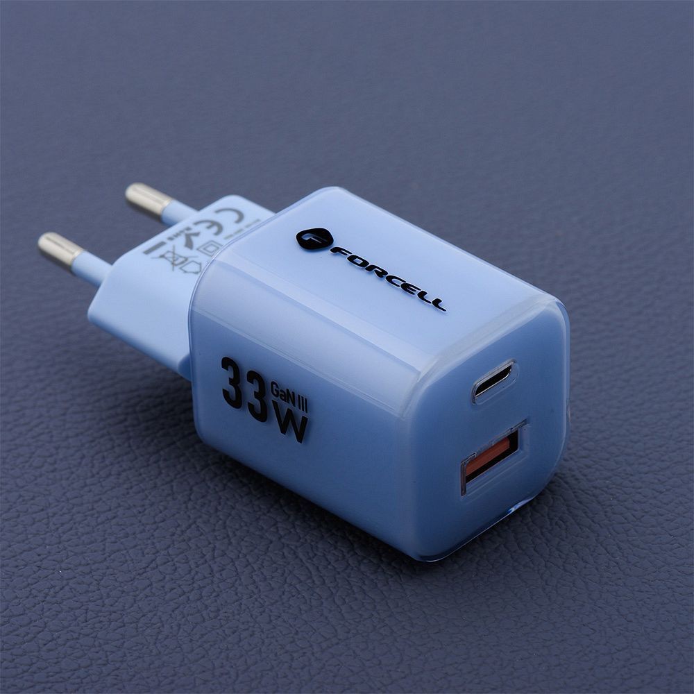 Szybka ładowarka 33W USB Typ C + USB A z kablem 2x USB Typ C do iPhone 1516, fioletowa (1)
