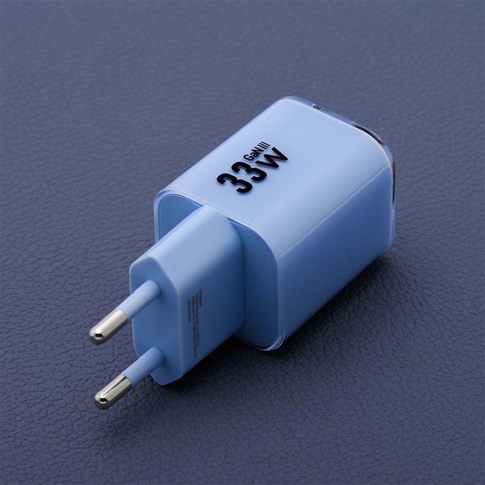 Szybka ładowarka 33W USB Typ C + USB A z kablem 2x USB Typ C do iPhone 1516, fioletowa (5)