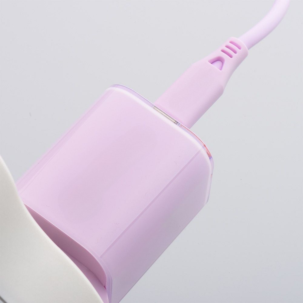 Szybka ładowarka 33W USB Typ C + USB A z kablem 2x USB Typ C do iPhone 1516, różowa (1)