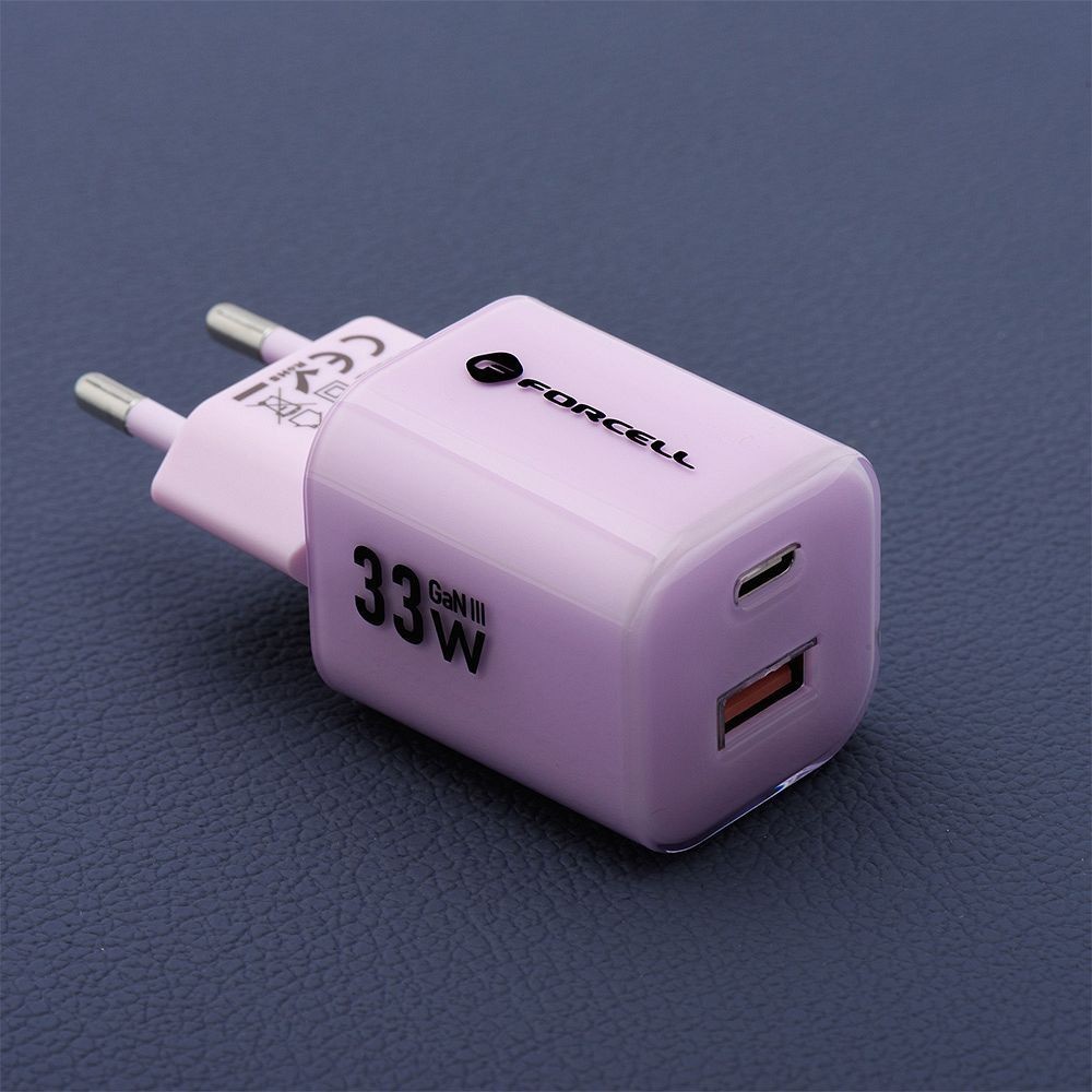 Szybka ładowarka 33W USB Typ C + USB A z kablem 2x USB Typ C do iPhone 1516, różowa (5)