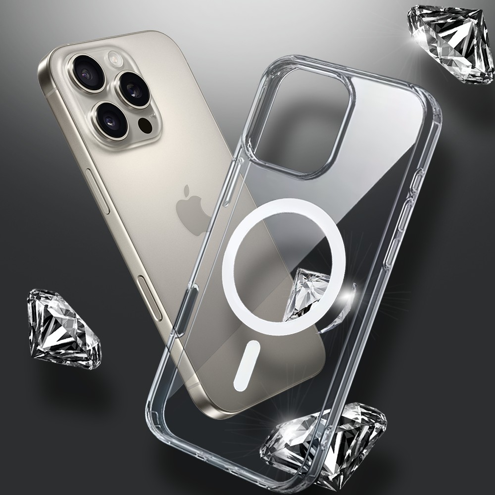 Zestaw_Ibizu Crystal Clear Glass z MagSafe, szklany tył 9H, przeźroczyste+szklo (1)