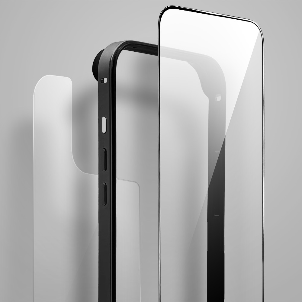 Bumper do iPhone 15, Metal Slim, metalowa ramka ochronna, czarny (8)