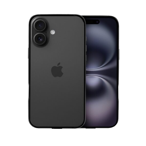 Bumper do iPhone 16, Metal Slim, metalowa ramka ochronna, czarny (6)