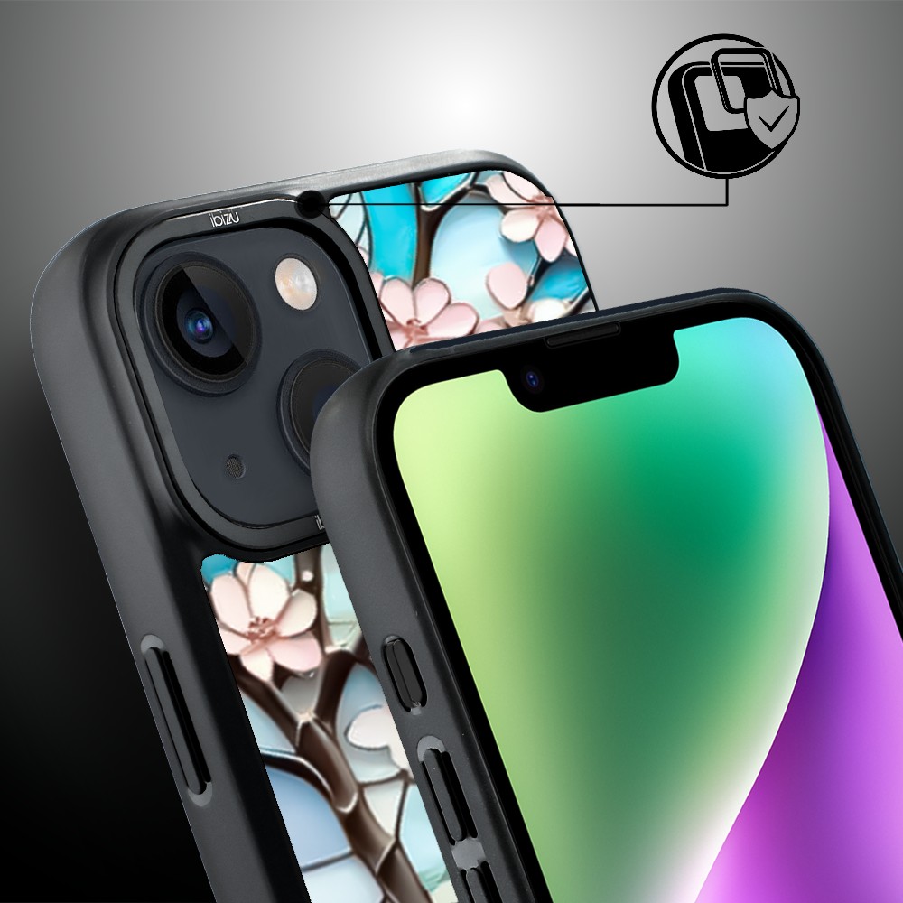 Etui do iPhone 14 IBIZU DropGuard Matt z MagSafe, Barwy Szkła, Księżycowa Wiśnia (1)