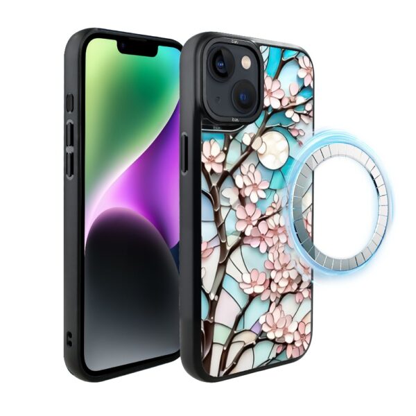 Etui do iPhone 14 IBIZU DropGuard Matt z MagSafe, Barwy Szkła, Księżycowa Wiśnia (4)