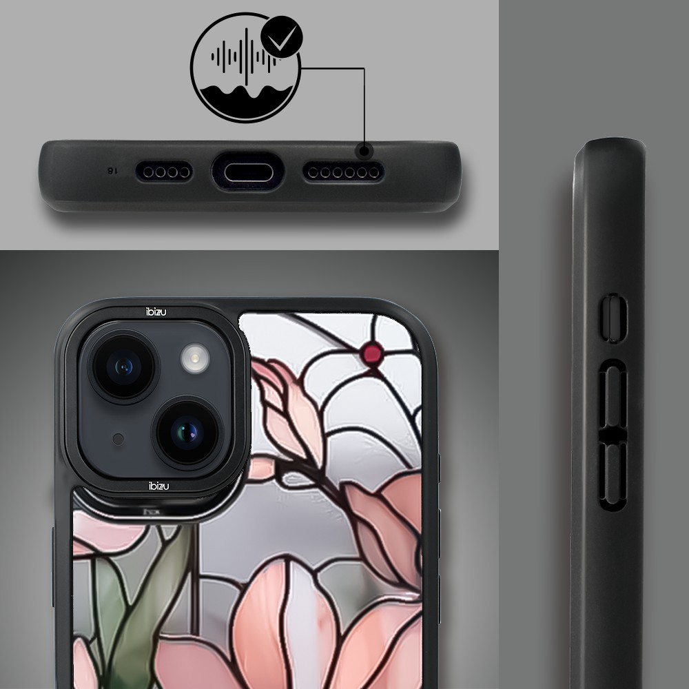 Etui do iPhone 14 IBIZU DropGuard Matt z MagSafe, Barwy Szkła, Różowa magnolia (3)