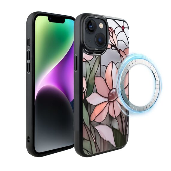 Etui do iPhone 14 IBIZU DropGuard Matt z MagSafe, Barwy Szkła, Różowa magnolia (5)