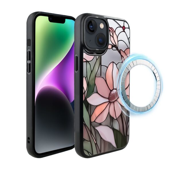 Etui do iPhone 14 IBIZU DropGuard Matt z MagSafe, Barwy Szkła, Różowa magnolia (5)