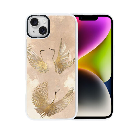 Etui-do-iPhone-14-IBIZU-DropGuard-Matt-z-MagSafe-Boho-Złote-żurawie (1)