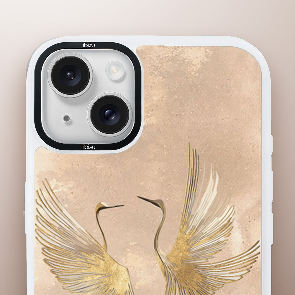 Etui-do-iPhone-14-IBIZU-DropGuard-Matt-z-MagSafe-Boho-Złote-żurawie (4)