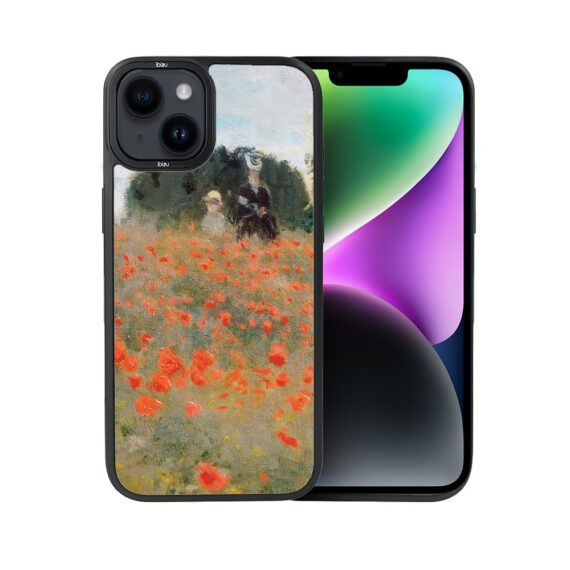 Etui-do-iPhone-14-IBIZU-DropGuard-Matt-z-MagSafe-Claude-Monet-pole-maków (8)