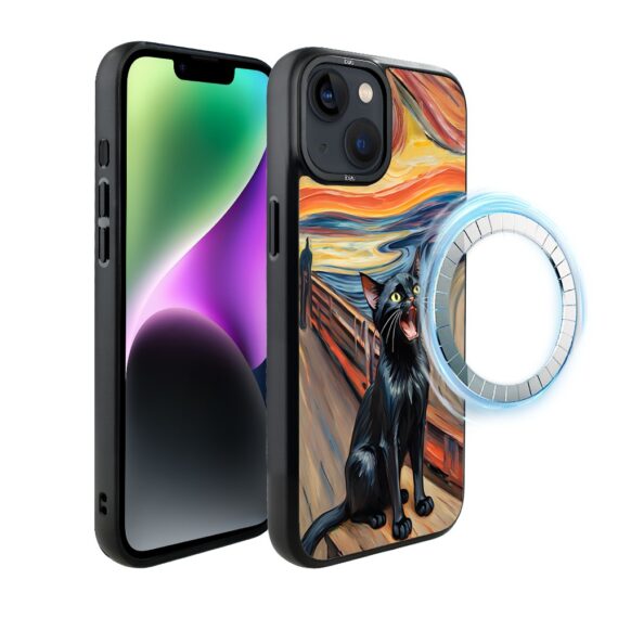Etui-do-iPhone-14-IBIZU-DropGuard-Matt-z-MagSafe-Edvard-Munch-krzyk-kota (6)