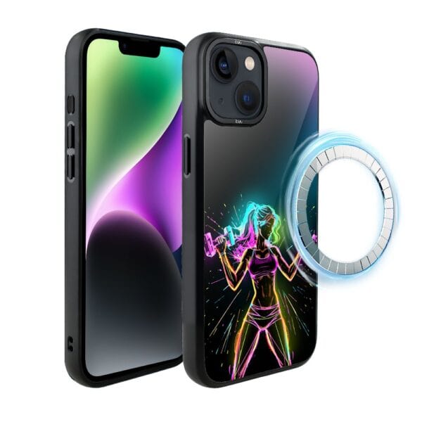 Etui do iPhone 14 IBIZU DropGuard Matt z MagSafe, #ElectroMove, Wibracja fitness
