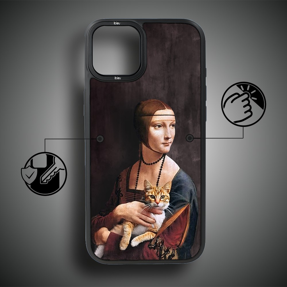 Etui-do-iPhone-14-IBIZU-DropGuard-Matt-z-MagSafe-Leonardo-Da-Vinci-dama-z-kotem (7)