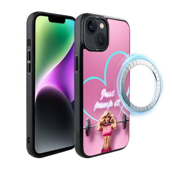 Etui do iPhone 14 Plus IBIZU DropGuard Matt z MagSafe, #Move, Pump it love