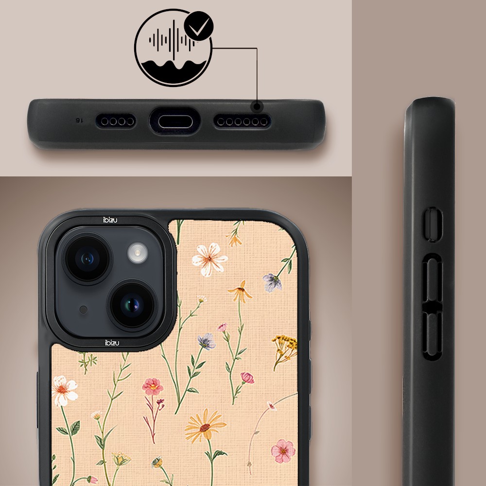 Etui do iPhone 14 IBIZU DropGuard Matt z MagSafe, Pastel Bloom, Kolorowa łąka (1)