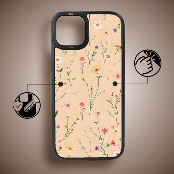 Etui do iPhone 14 IBIZU DropGuard Matt z MagSafe, Pastel Bloom, Kolorowa łąka (4)