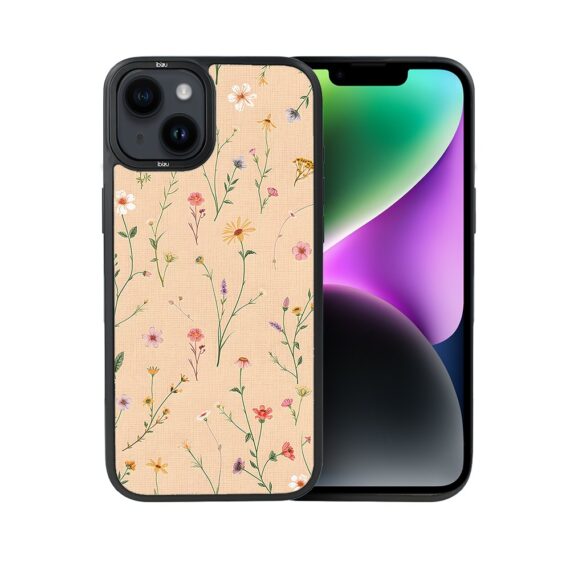 Etui do iPhone 14 IBIZU DropGuard Matt z MagSafe, Pastel Bloom, Kolorowa łąka (5)