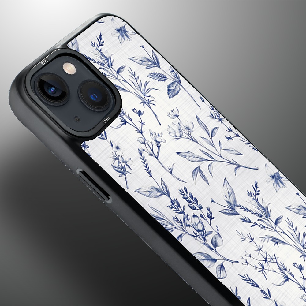 Etui do iPhone 14 IBIZU DropGuard Matt z MagSafe, Pastel Bloom, Lazurowe szepty (7)