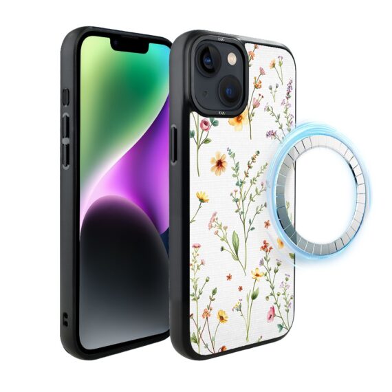 Etui do iPhone 14 IBIZU DropGuard Matt z MagSafe, Pastel Bloom, Letni bukiet (3)