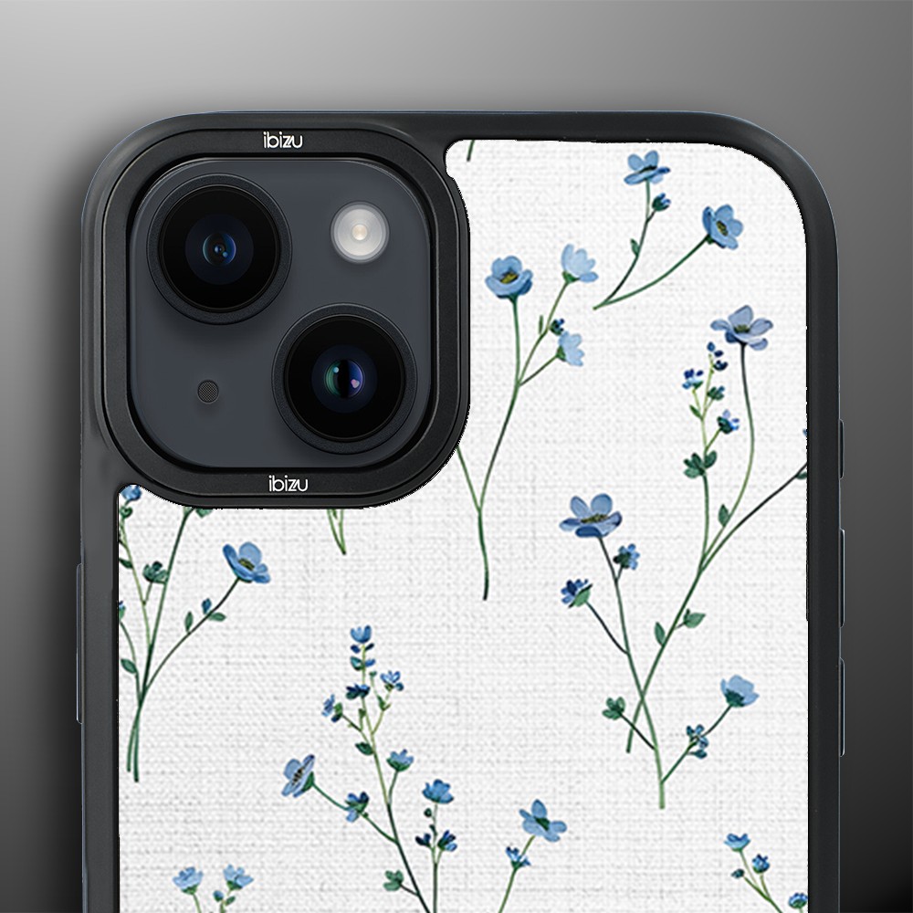 Etui do iPhone 14 IBIZU DropGuard Matt z MagSafe, Pastel Bloom, Niebieski sen (1)
