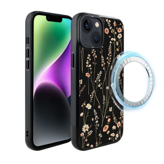 Etui do iPhone 14 IBIZU DropGuard Matt z MagSafe, Pastel Bloom, Północny ogród (4)