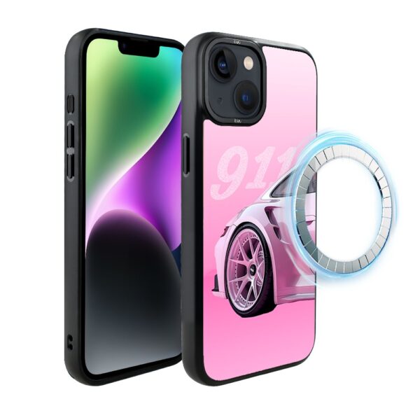 Etui do iPhone 14 IBIZU DropGuard Matt z MagSafe, TechDrive, 911 różowe