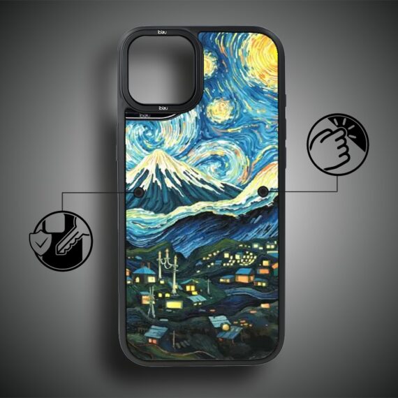 Etui-do-iPhone-14-IBIZU-DropGuard-Matt-z-MagSafe-Van-Gogh-gwieździsta-noc (7)
