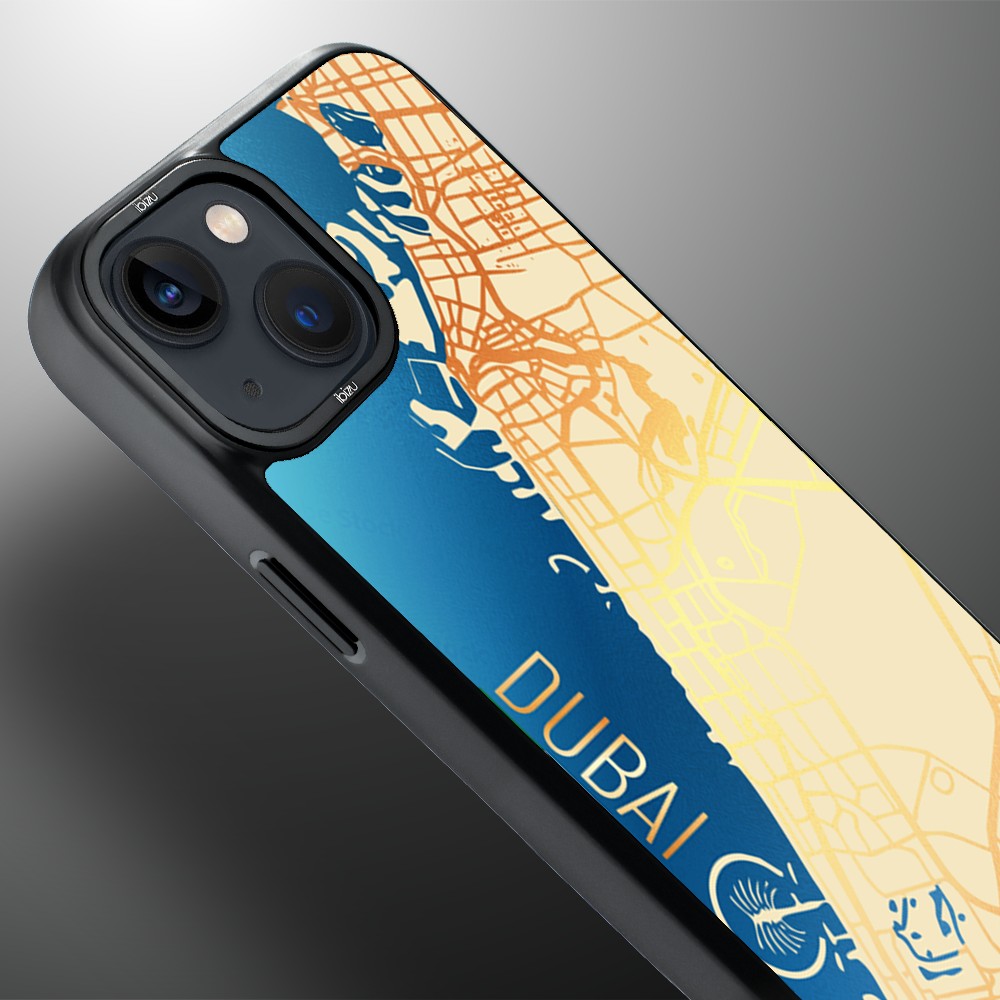 Etui do iPhone 14 Plus IBIZU DropGuard Matt z MagSafe, Mapy Świata, Dubai (4)