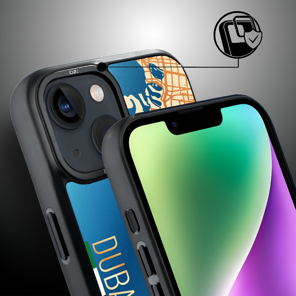 Etui do iPhone 14 Plus IBIZU DropGuard Matt z MagSafe, Mapy Świata, Dubai (5)