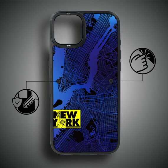 Etui do iPhone 14 Plus IBIZU DropGuard Matt z MagSafe, Mapy Świata, New York (8)