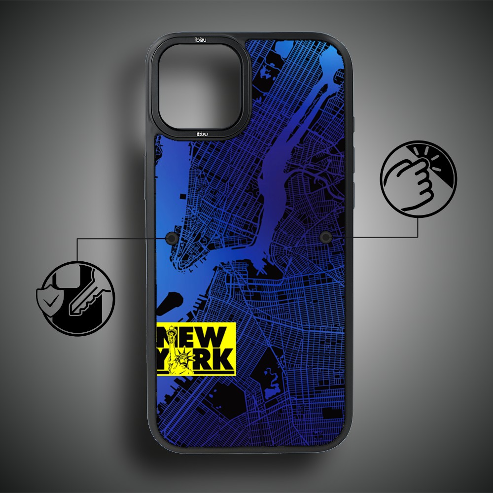 Etui do iPhone 14 Plus IBIZU DropGuard Matt z MagSafe, Mapy Świata, New York (8)