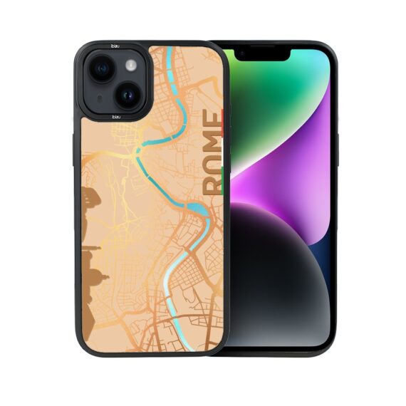 Etui do iPhone 14 Plus IBIZU DropGuard Matt z MagSafe, Mapy Świata, Rome (1)