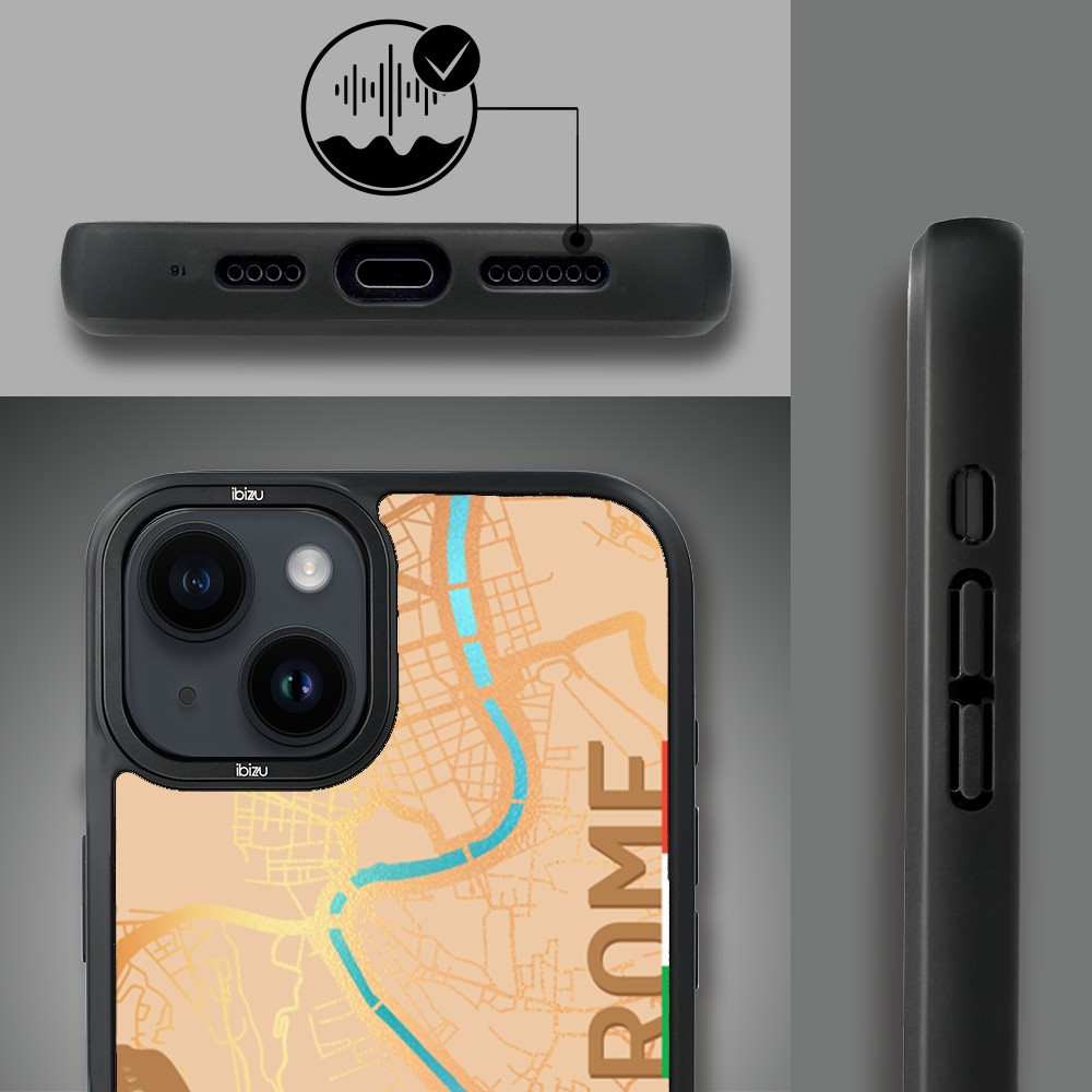 Etui do iPhone 14 Plus IBIZU DropGuard Matt z MagSafe, Mapy Świata, Rome (5)