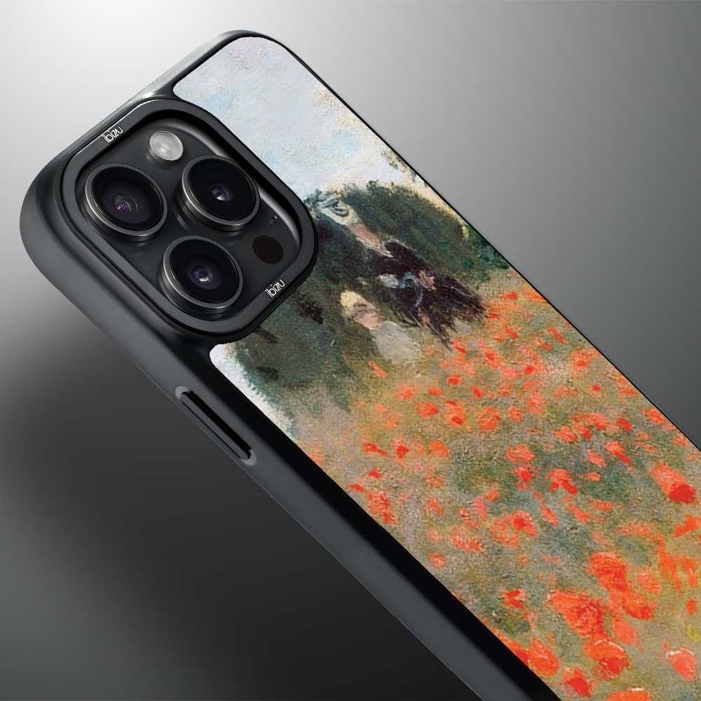 Etui-do-iPhone-14-Pro-IBIZU-DropGuard-Matt-z-MagSafe-Claude-Monet-pole-maków (2)